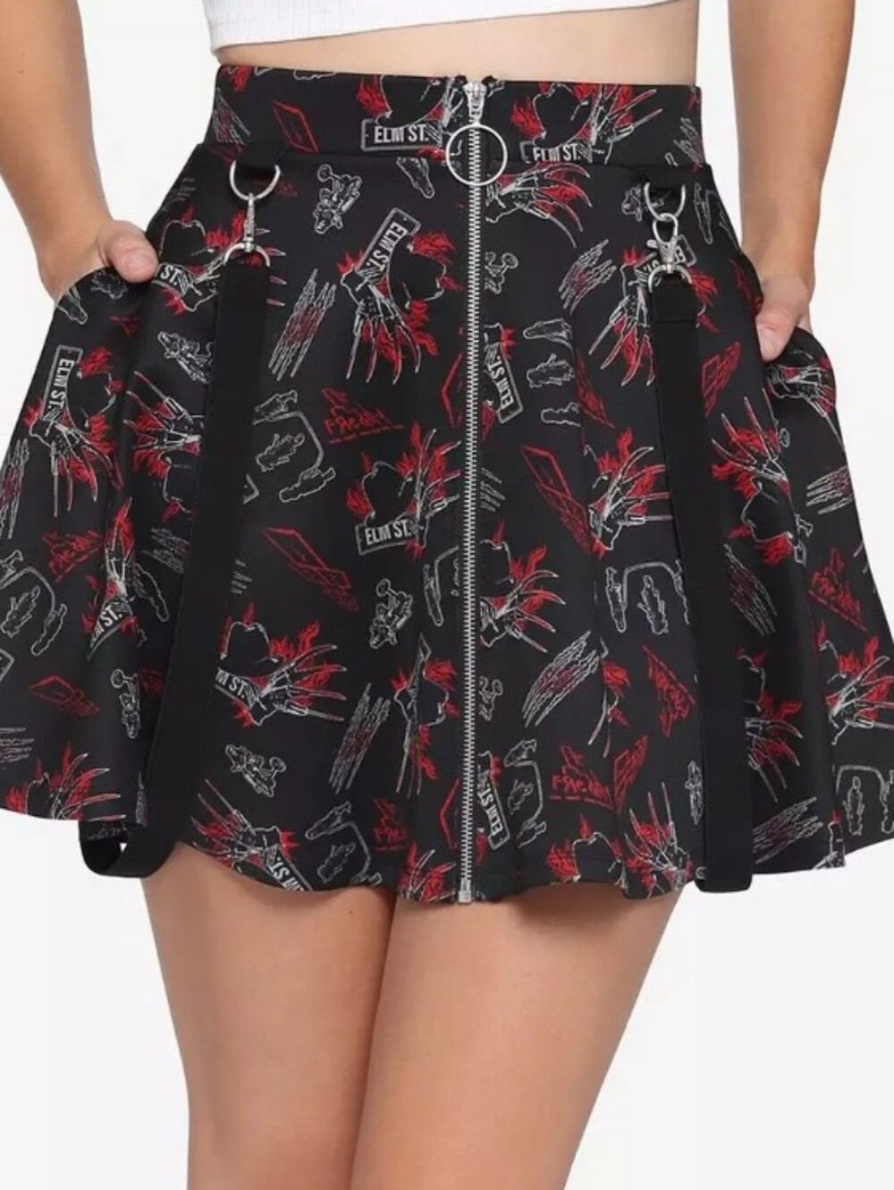 A Nightmare on Elm Street Circle Skater Skirt Size S
